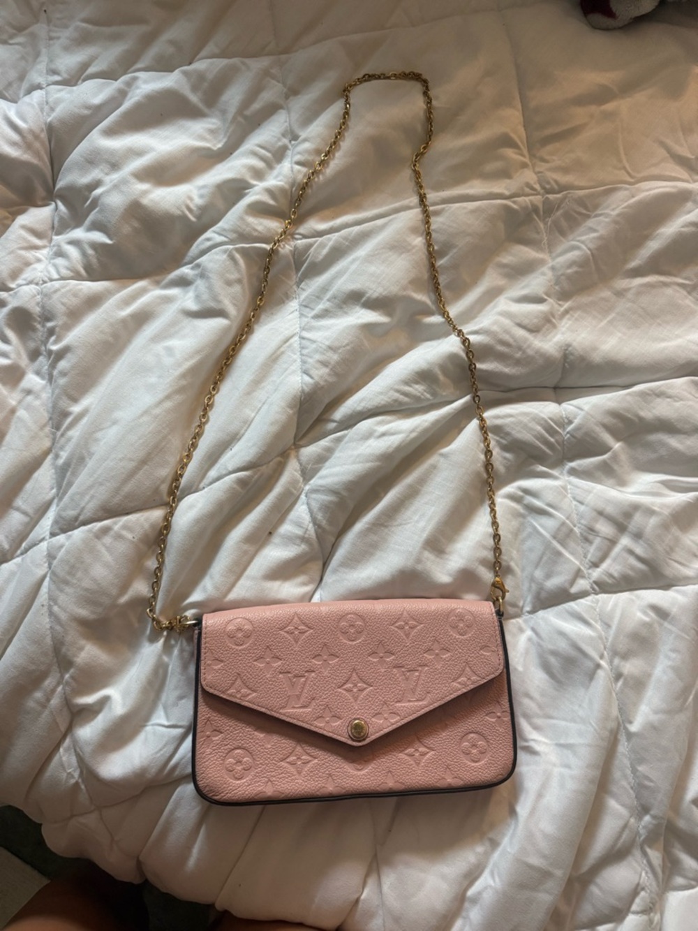 Louis Vuitton Pink Monogram Chain Crossbody Bag